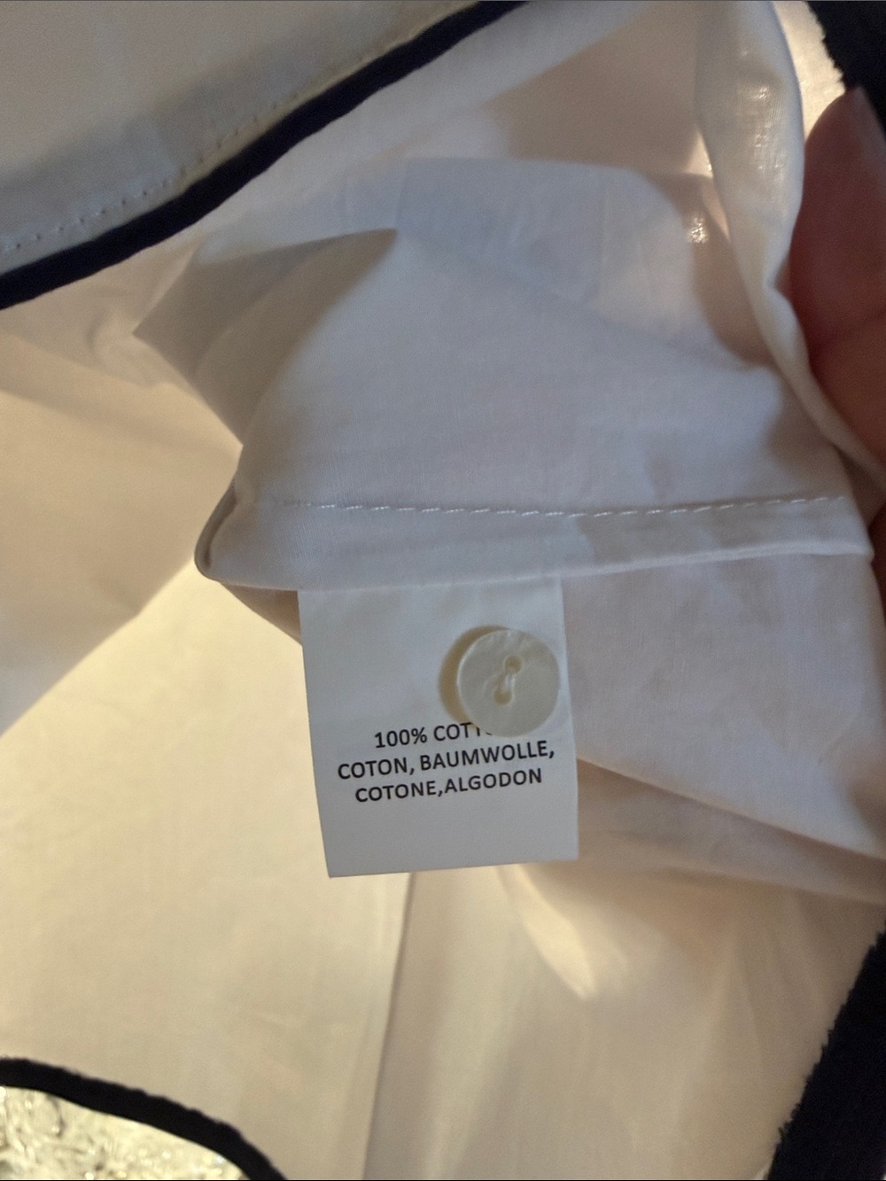 ANTHROPOLOGIE: Blk/Wht Pipe-lined Blouse - Picture 4 of 4